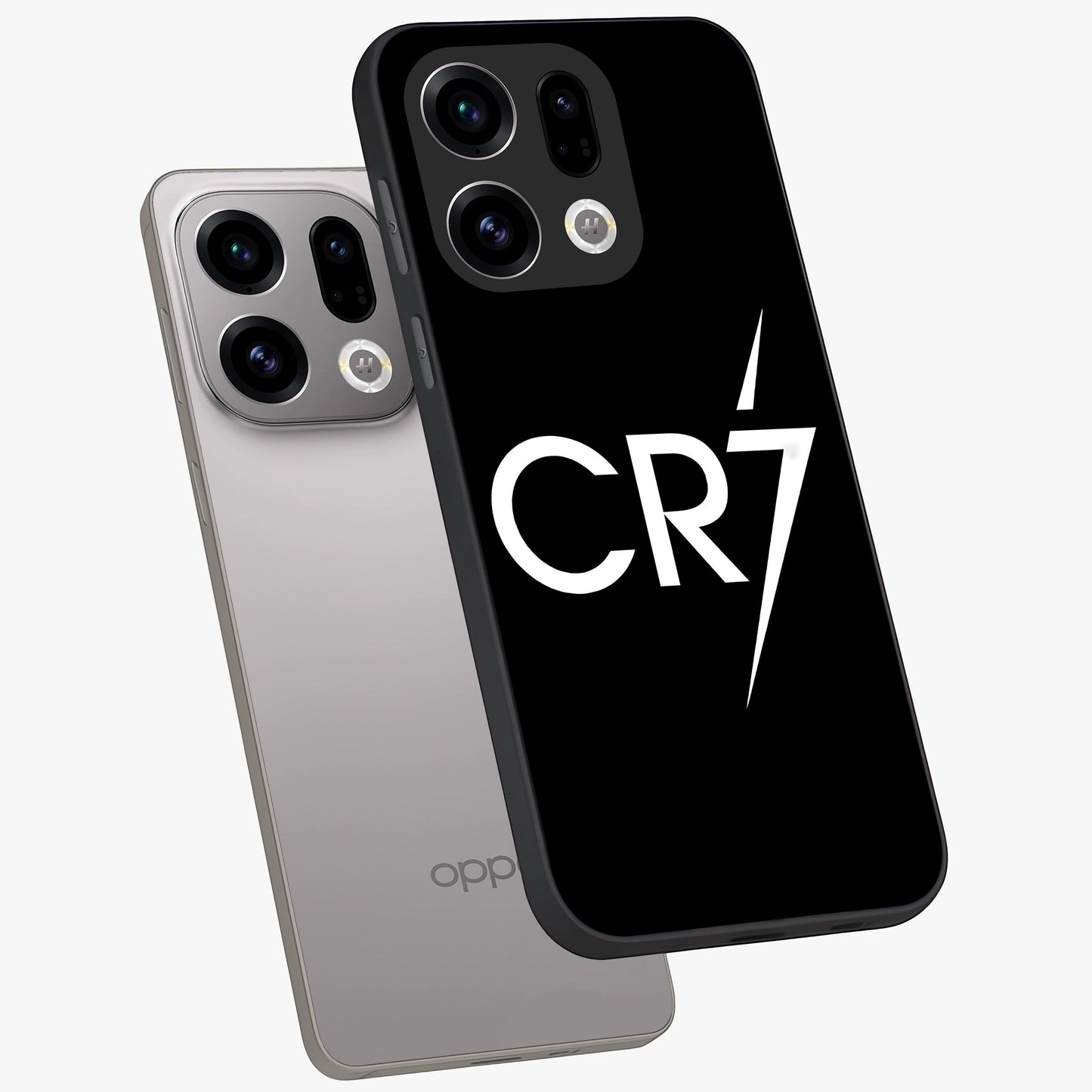 Cr7 Elite Strike Glass Case displayed in angled mockup highlighting powerful sports graphic with bold athletic theme.