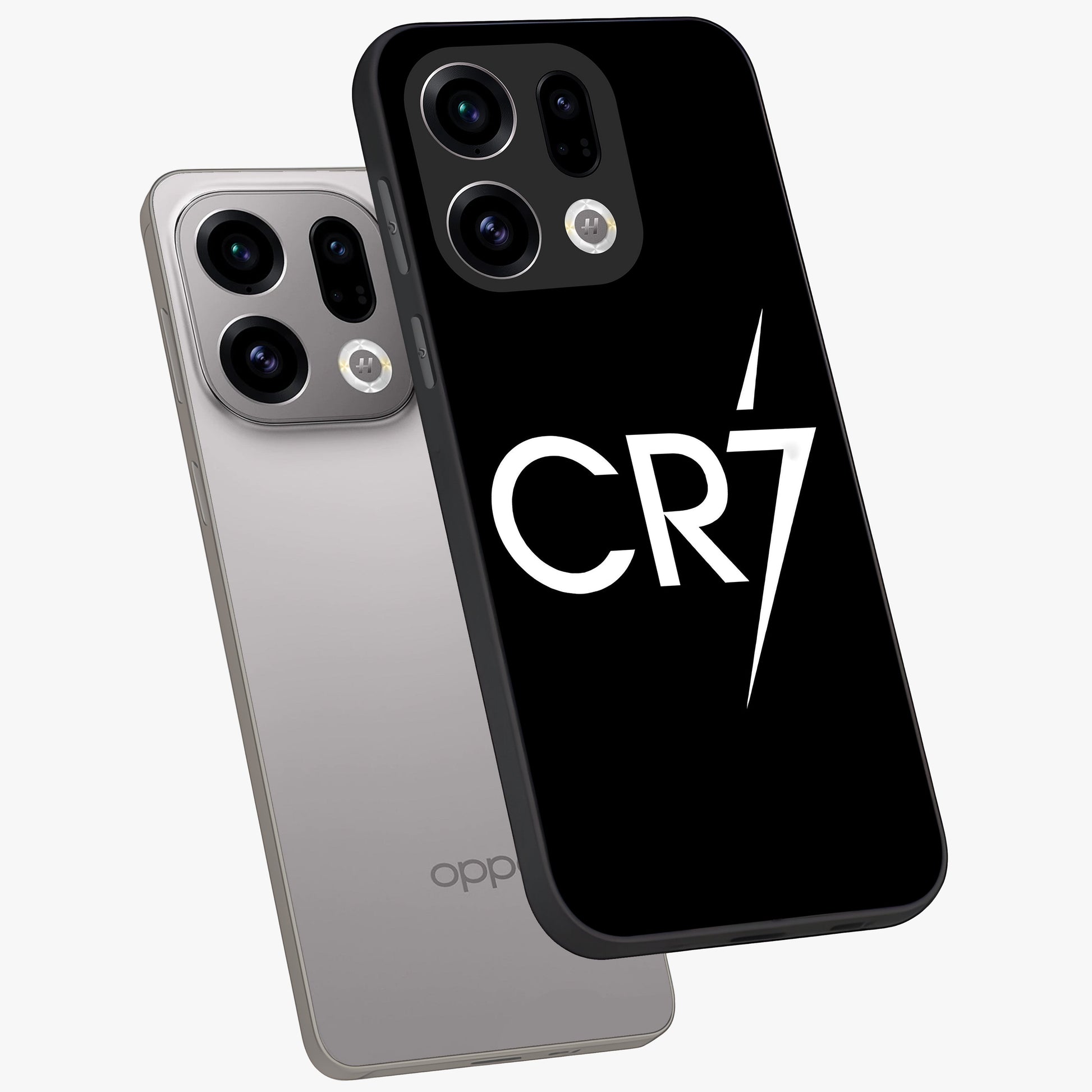 Cr7 Elite Strike Glass Case displayed in angled mockup highlighting powerful sports graphic with bold athletic theme.