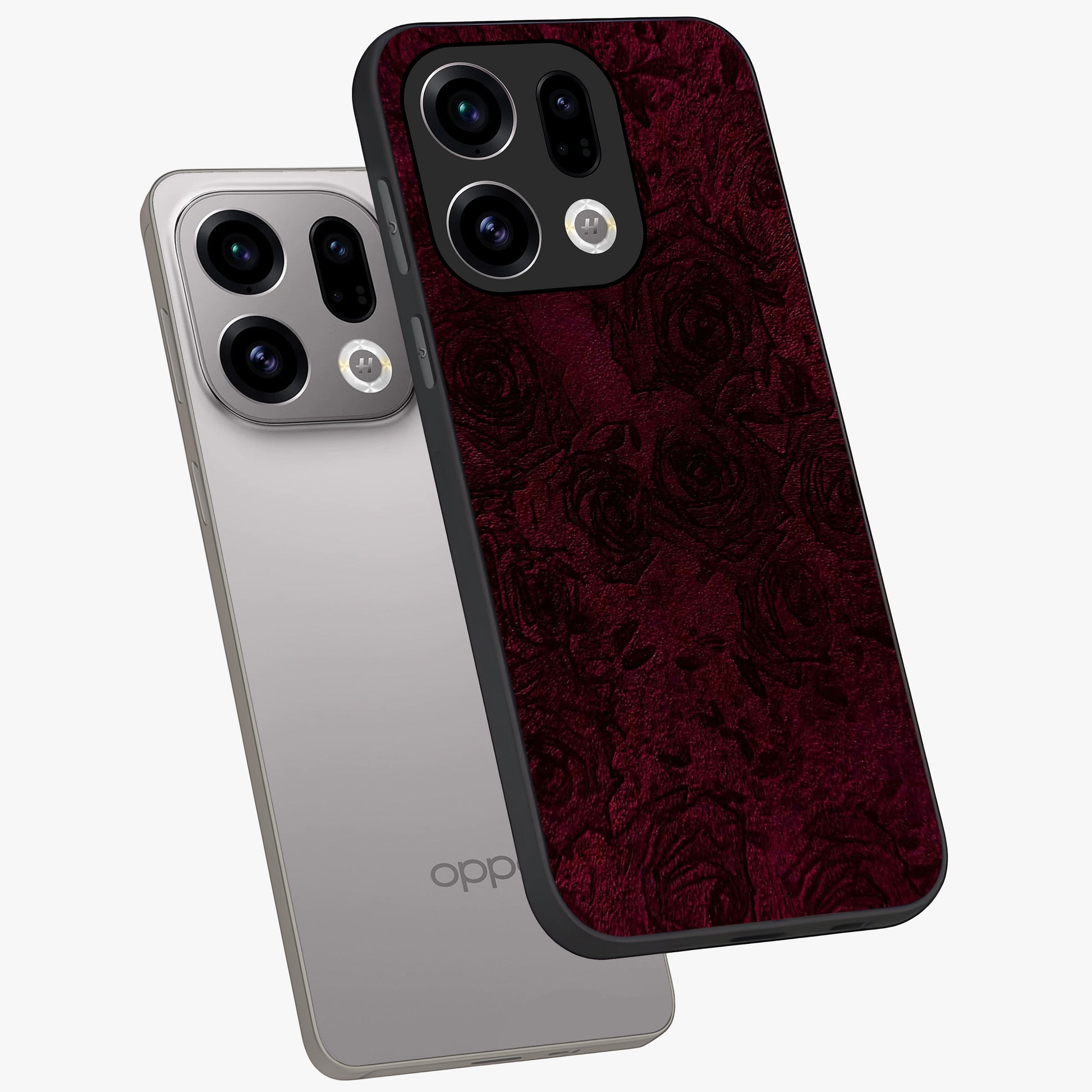 Crimson Fade Flow Glass Case displayed in angled mockup highlighting smooth gradient design with modern aesthetic style.