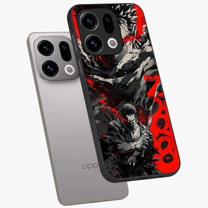 Demon Sword Resolve Glass Case displayed in angled mockup highlighting powerful demon sword illustration with dark fantasy aesthetic.