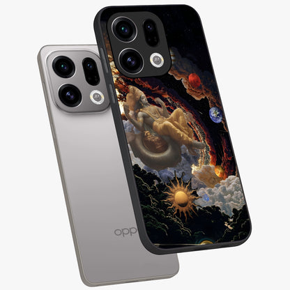 Galactic Divine God Glass Case displayed in angled mockup highlighting powerful celestial deity illustration with galactic aesthetic.