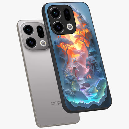 Glow Forest Portal Glass Case displayed in angled mockup highlighting mystical forest design with magical glowing aesthetic.