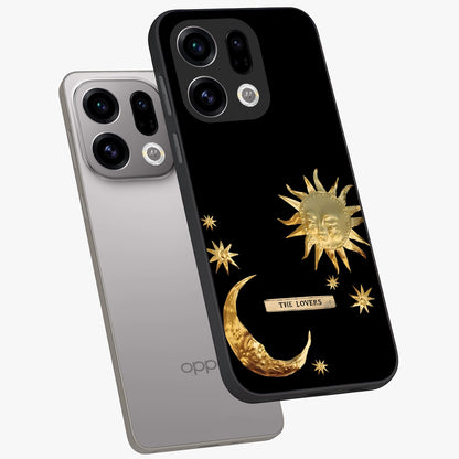 Gold Sun Blush Glass Case displayed in angled mockup highlighting radiant sun design with warm golden aesthetic.