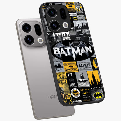 Knight Gotham Rise Glass Case displayed in angled mockup highlighting powerful knight silhouette design with dramatic aesthetic.