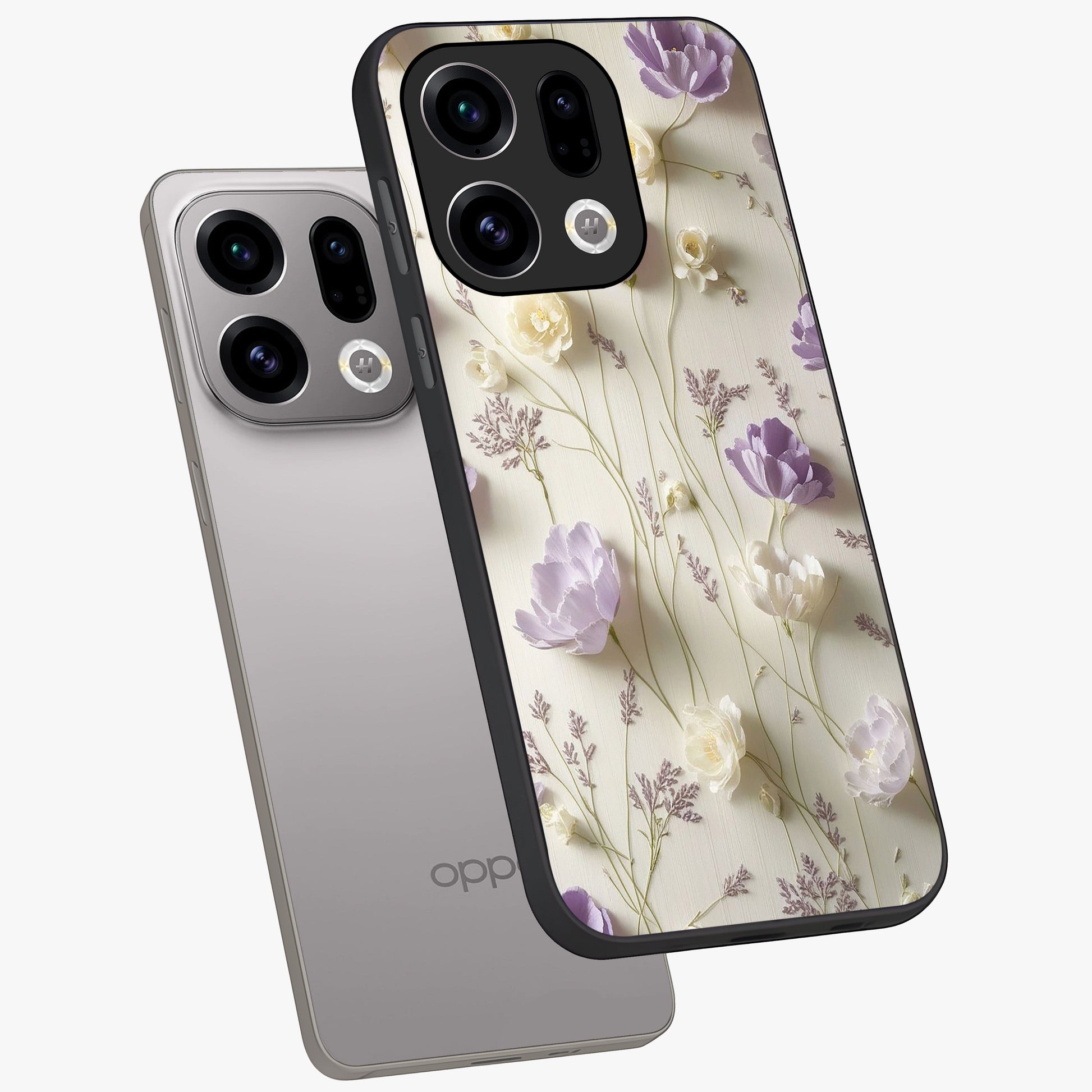 Lilac Breeze Harmony Glass Case displayed in angled mockup highlighting calm lilac breeze design with soothing aesthetic style.