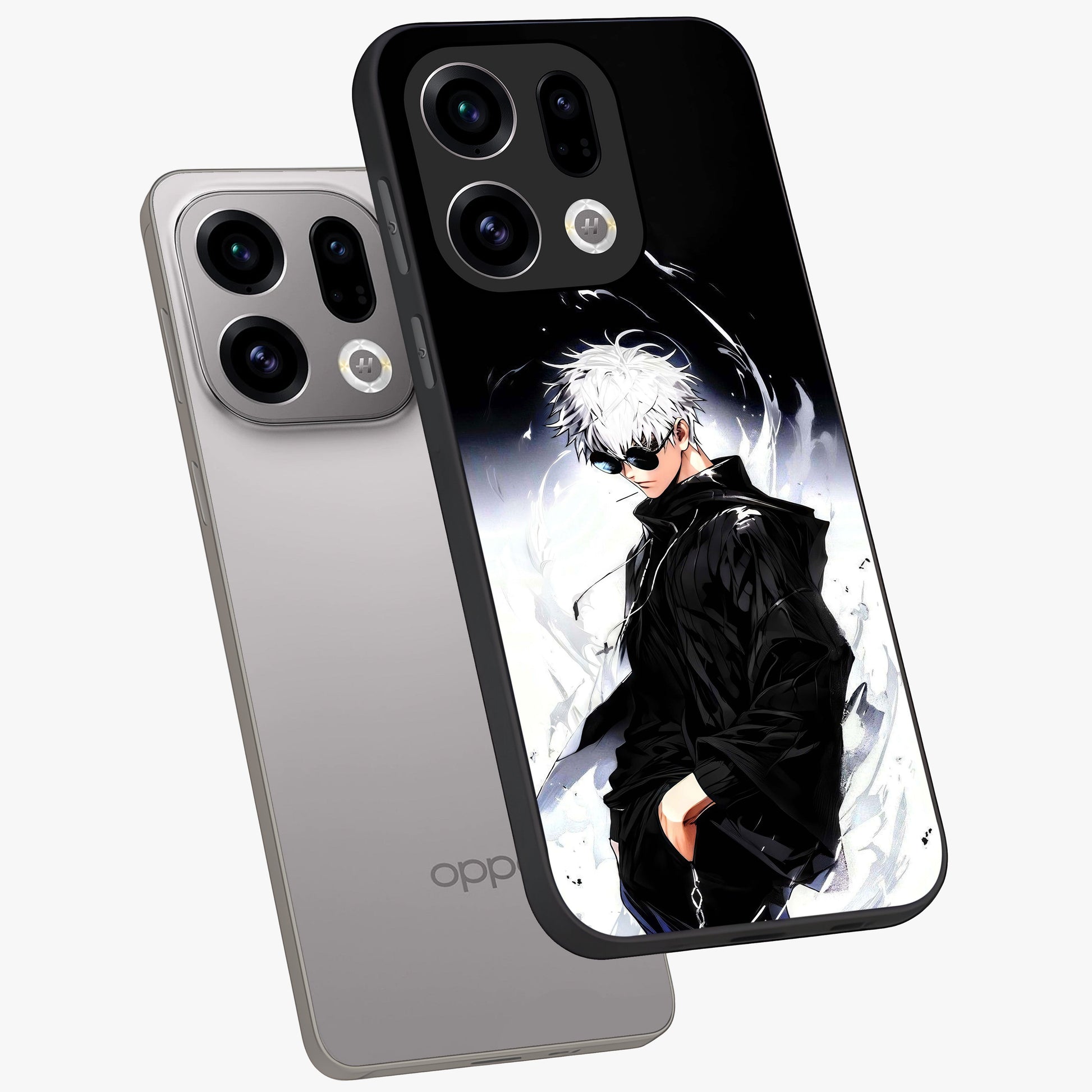 Limitless Shadow King Glass Case displayed in angled mockup highlighting dramatic dark hero design with intense aesthetic.