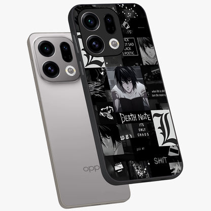 Midnight Chaos Mind Glass Case displayed in angled mockup highlighting chaotic artistic design with dramatic midnight aesthetic.
