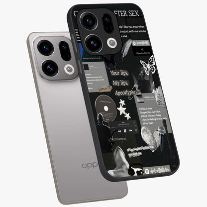 Midnight Love Echo Glass Case displayed in angled mockup highlighting elegant love inspired design with deep aesthetic style.
