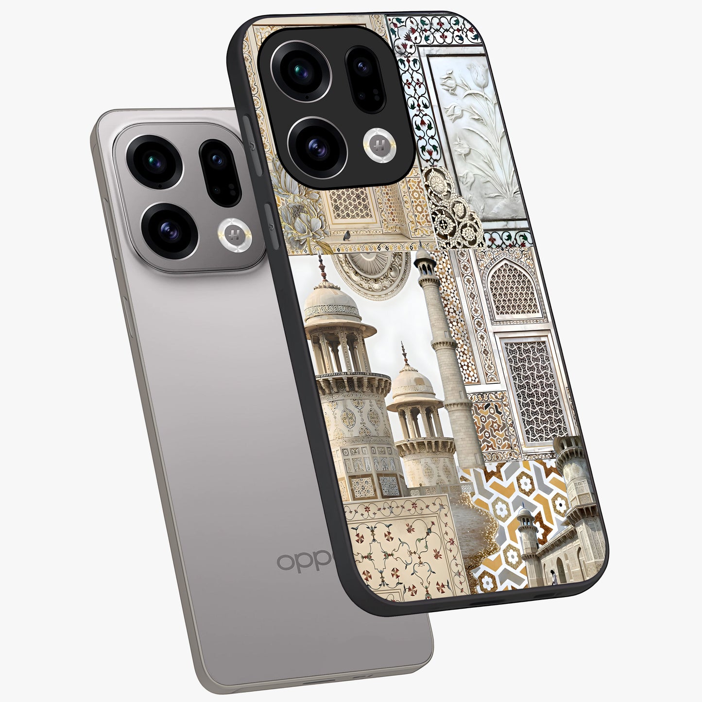 Mughal Marble Legacy Glass Case displayed in angled mockup highlighting elegant heritage marble artwork with royal aesthetic.