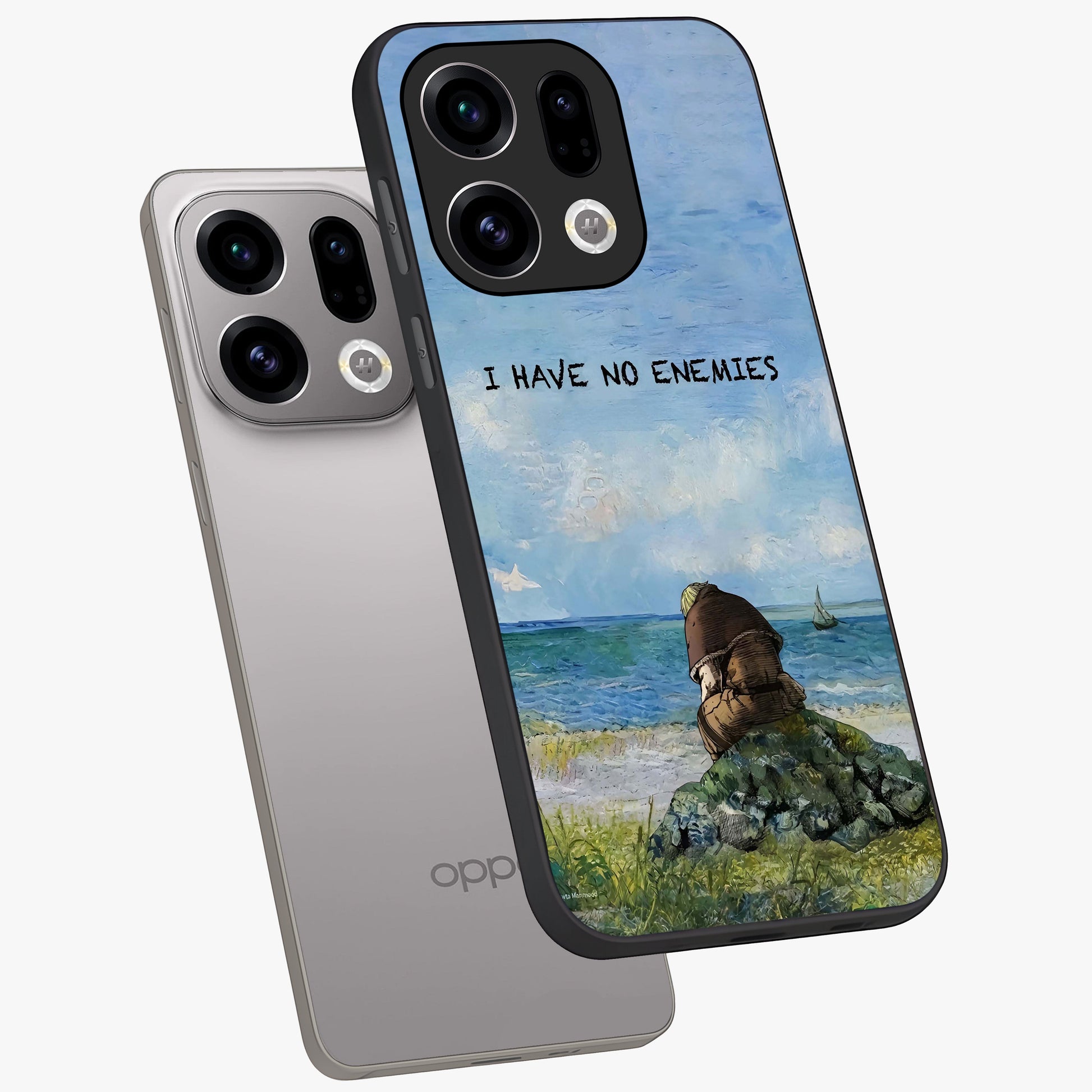 Peace Beyond War Glass Case displayed in angled mockup highlighting meaningful message design with artistic aesthetic style.