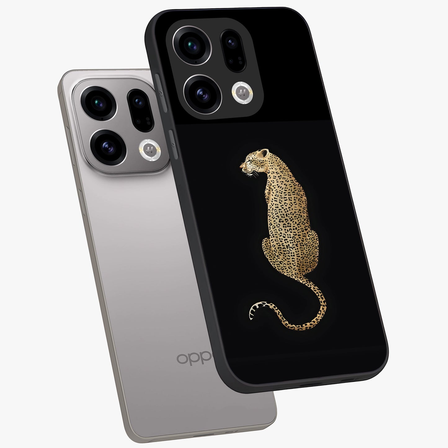 Regal Leopard Glass Case displayed in angled mockup highlighting powerful animal illustration with stylish wild aesthetic.