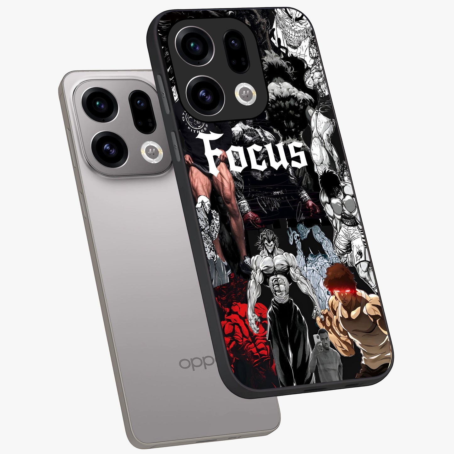 Relentless Power Focus Glass Case displayed in angled mockup highlighting bold statement design with modern aesthetic style.