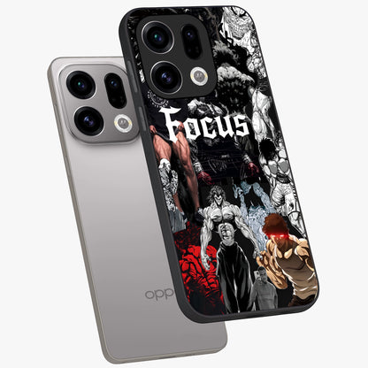 Relentless Power Focus Glass Case displayed in angled mockup highlighting bold statement design with modern aesthetic style.