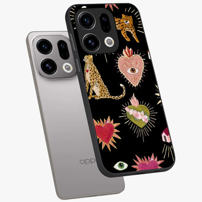 Sacred Jungle Heart Glass Case displayed in angled mockup highlighting lush tropical design with natural aesthetic style.