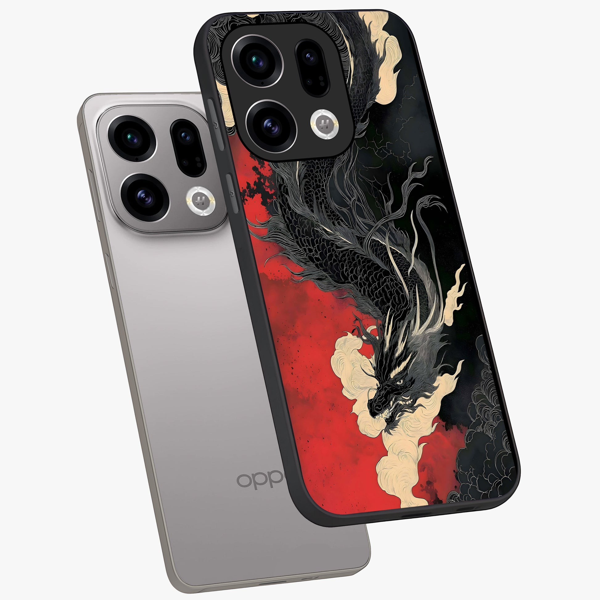 Shadow Dragon Fury Glass Case displayed in angled mockup highlighting powerful dragon illustration with dark fantasy aesthetic.