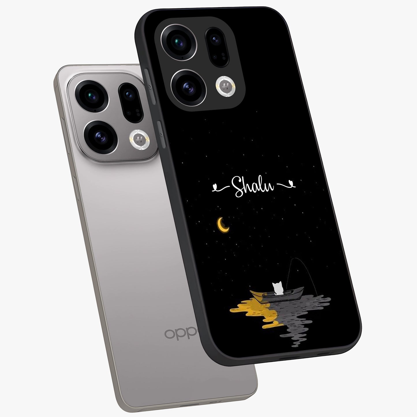 Silent Night Row Glass Case displayed in angled mockup highlighting peaceful evening design with dreamy night aesthetic.