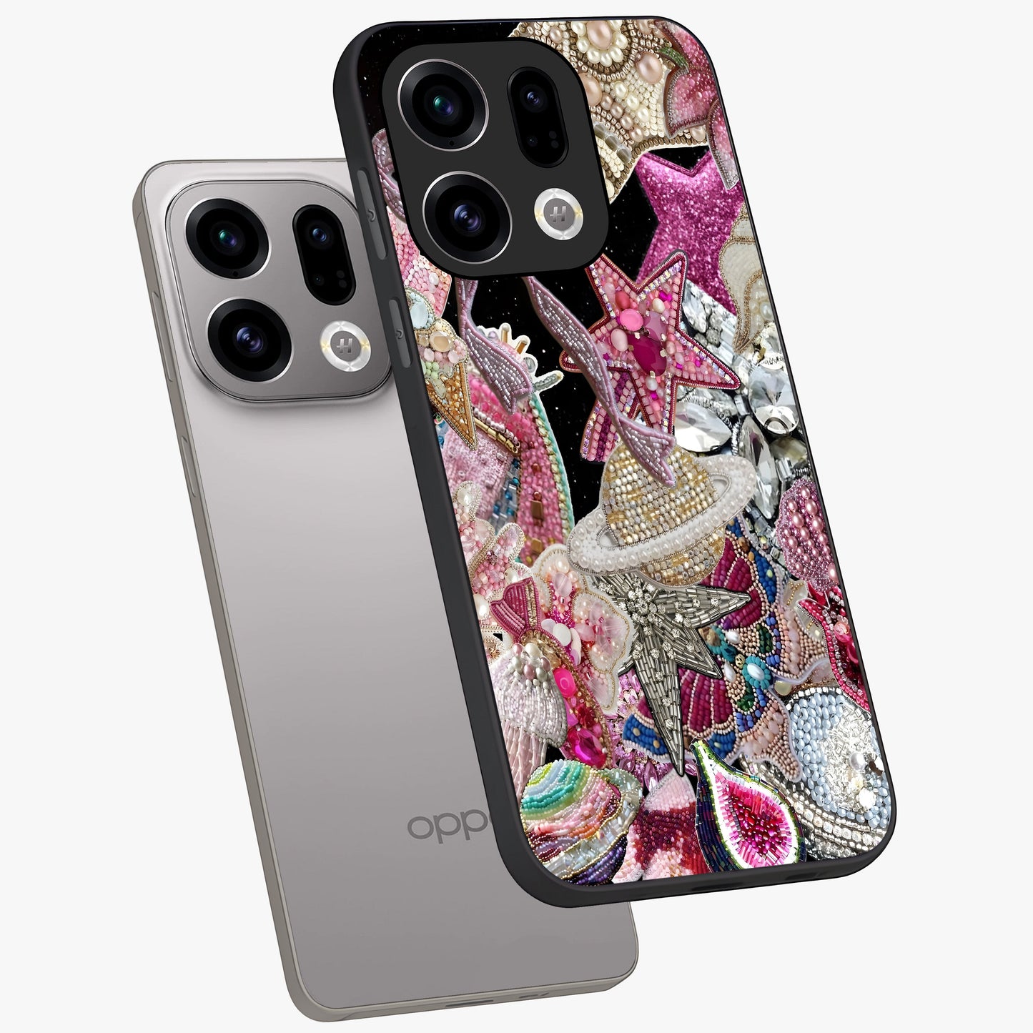 Starlit Jewel Dream Glass Case displayed in angled mockup highlighting glowing celestial jewel design with dreamy aesthetic.