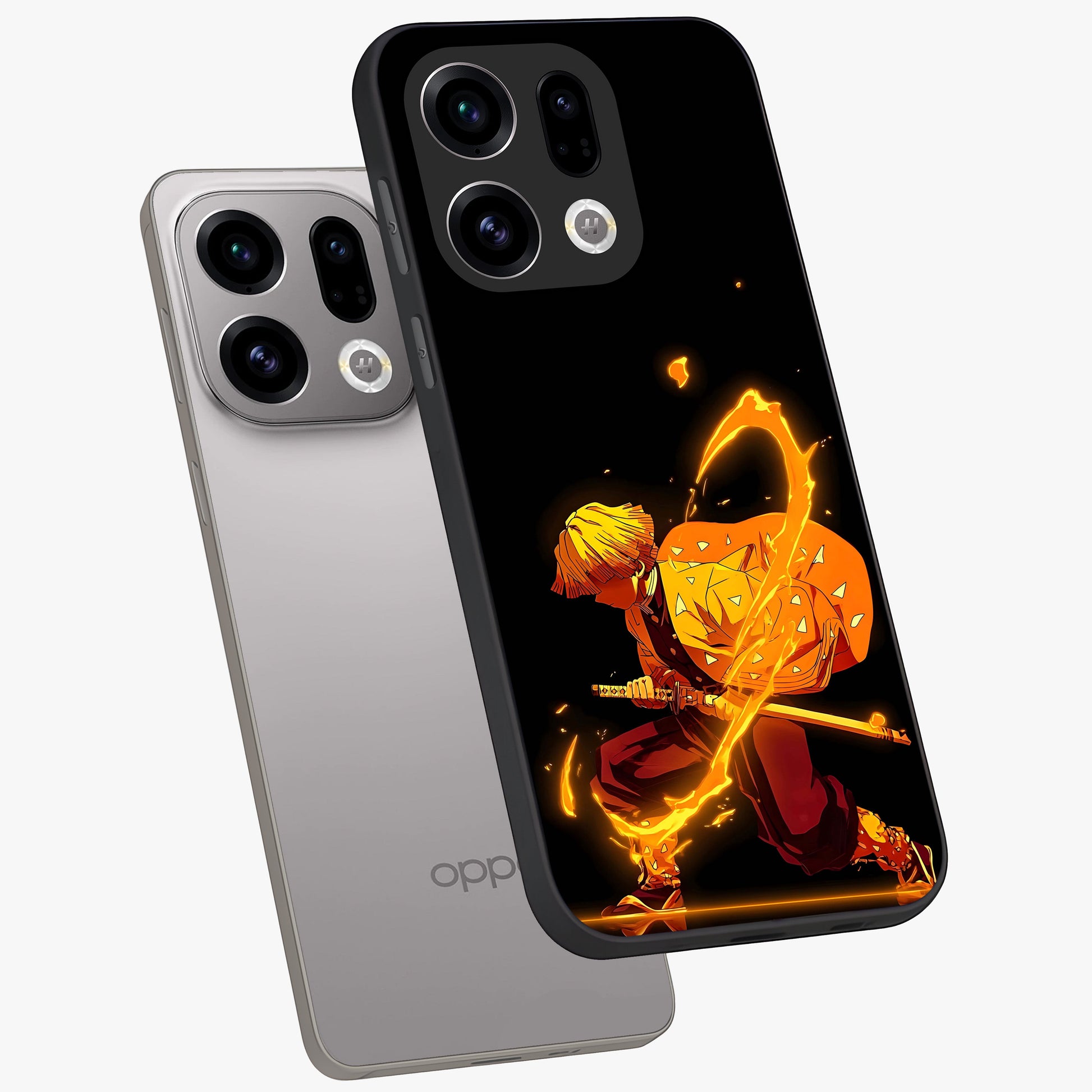 Thunder Flame Execution Glass Case displayed in angled mockup highlighting dramatic fire themed design with intense fantasy aesthetic.