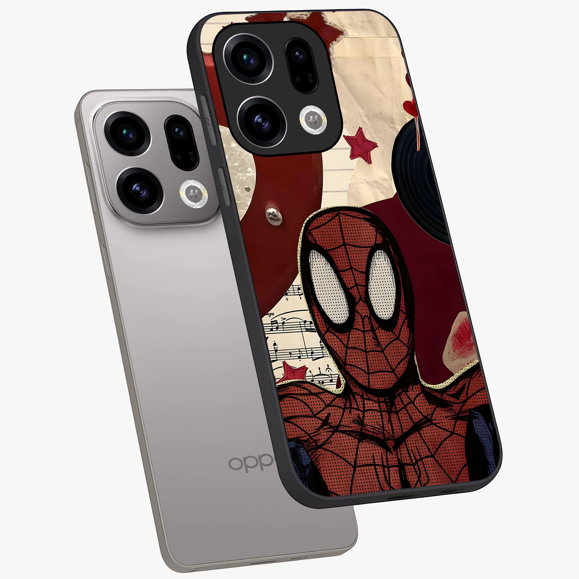 Web Warrior Vibes Glass Case displayed in angled mockup highlighting dynamic web design with comic style aesthetic.