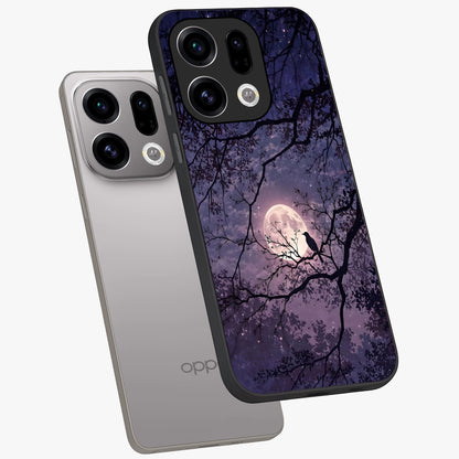 Whispering Moon Silence Glass Case displayed in angled mockup highlighting calm lunar design with dreamy night aesthetic.