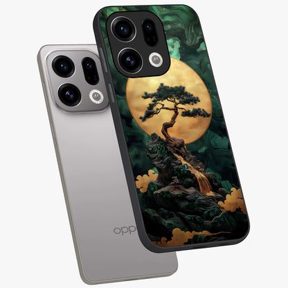 Zen Moon Rise Glass Case displayed in angled mockup highlighting peaceful lunar design with zen aesthetic style.