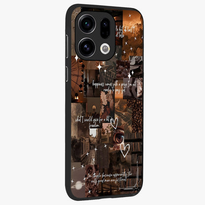 Bittersweet Aesthetic Chaos Glass Case upright view showcasing bold artistic chaos design with modern aesthetic style.