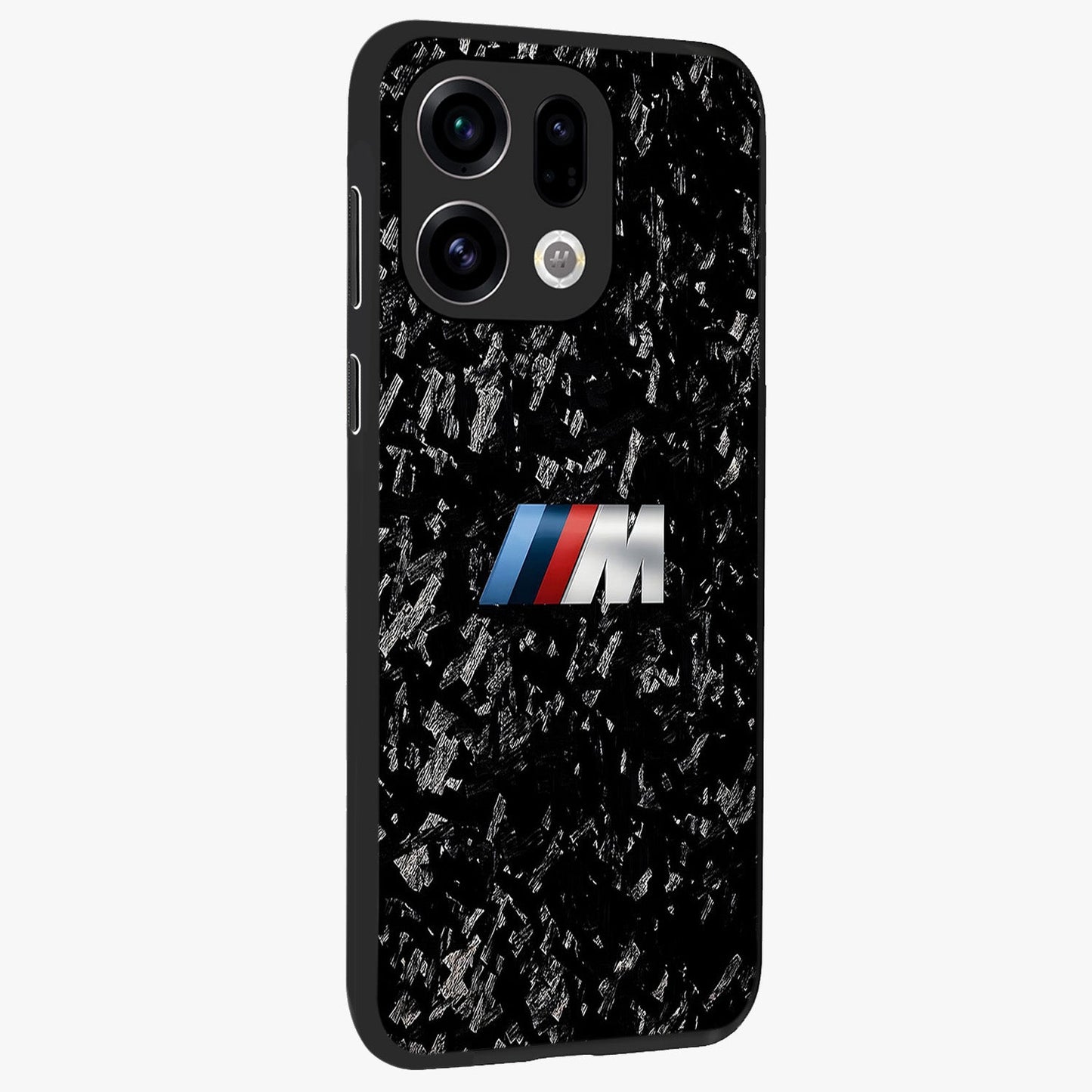 Carbon Speed Mark Glass Case upright view showcasing modern carbon speed graphic with bold automotive theme.