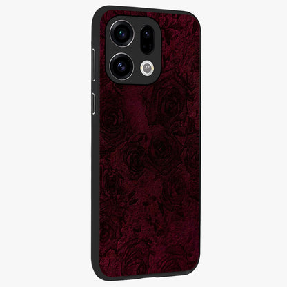 Crimson Fade Flow Glass Case upright view showcasing dynamic crimson flow artwork with stylish abstract theme.