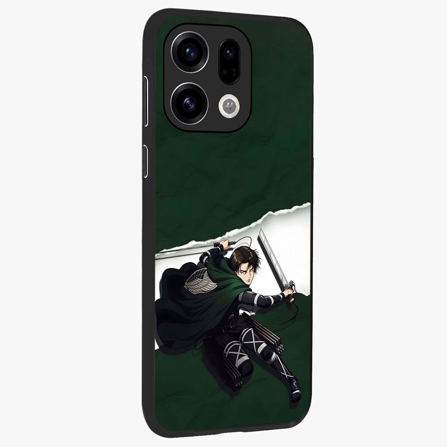 Emerald War Vanguard Glass Case upright view showcasing dramatic warrior artwork with bold fantasy theme.
