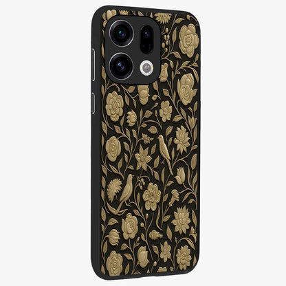 Golden Evil Eye Mandala Glass Case upright view showcasing decorative evil eye mandala artwork with spiritual aesthetic style.