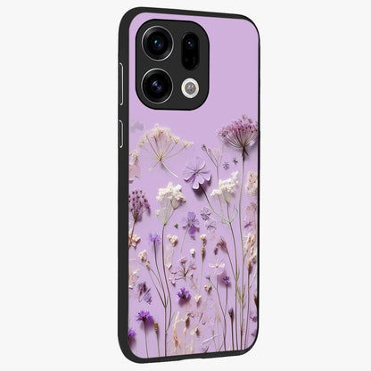 Lavender Blossom Dream Glass Case upright view showcasing delicate lavender blossom artwork with peaceful floral theme.
