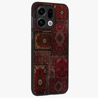 Persian Velvet Tale Glass Case upright view showcasing elegant Persian artwork with classic heritage theme.