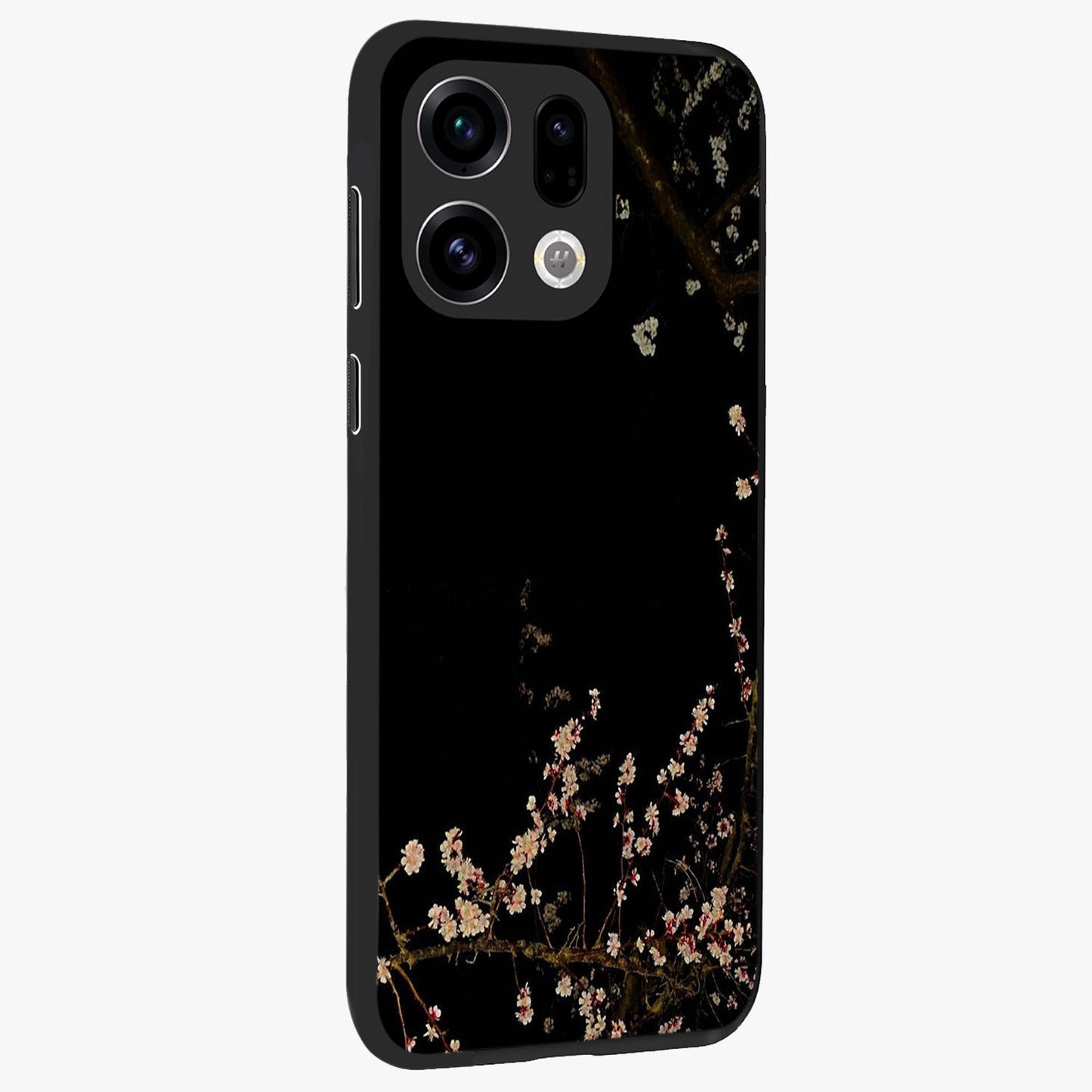 Petal Moon Light With Custom Name Glass Case upright view showcasing elegant floral moon artwork with personalized aesthetic.