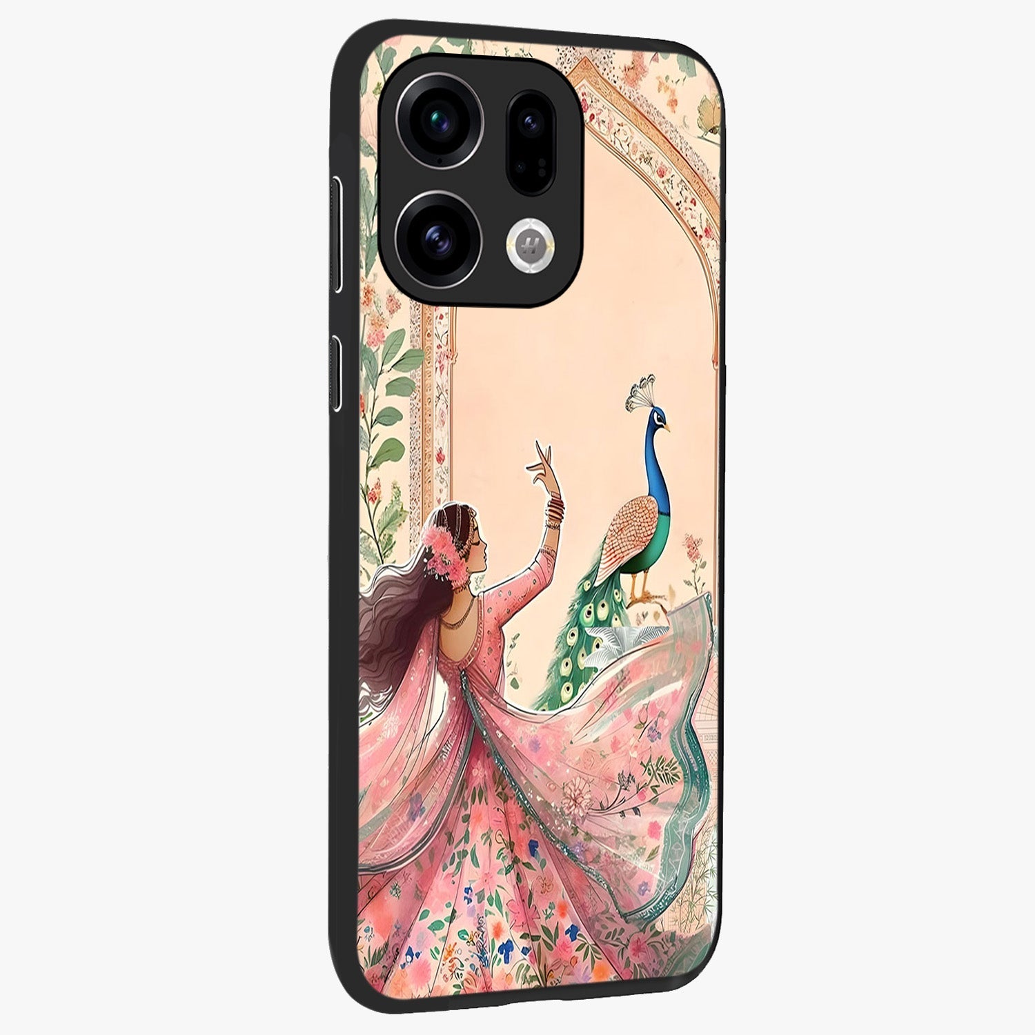 Royal Grace Muse Glass Case upright view showcasing stylish artistic artwork with sophisticated royal theme.