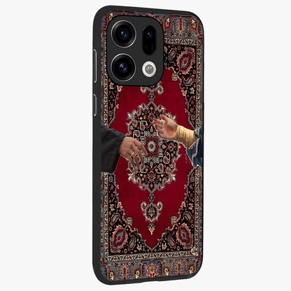 Royal Touch Reach Glass Case upright view showcasing stylish royal inspired artwork with graceful theme.