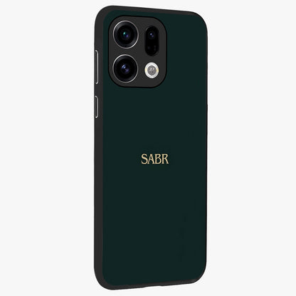 Sabr Minimal Patience Glass Case upright view showcasing calm minimalist artwork with motivational patience theme.