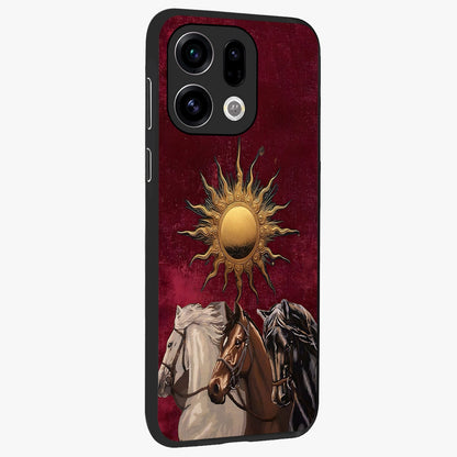 Solar Riders Glass Case upright view showcasing energetic rider artwork with bold adventure theme.