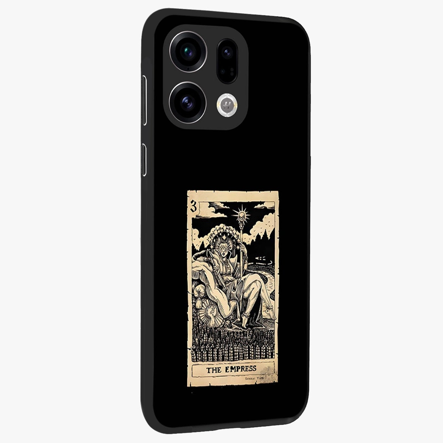 The Empress Glass Case upright view showcasing powerful empress themed artwork with luxurious artistic theme.