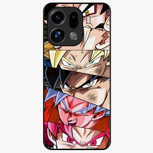 Anime Character Glass Case showing flat back view with vibrant anime artwork and glossy glass finish.