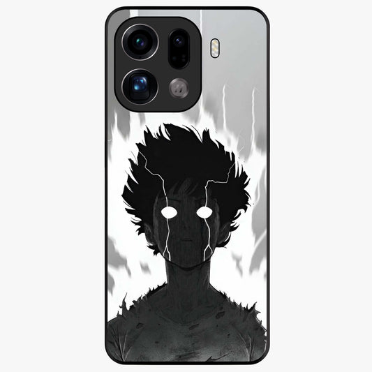 Awakened Inner Rage Glass Case showing flat back view with intense artistic artwork and glossy glass finish.