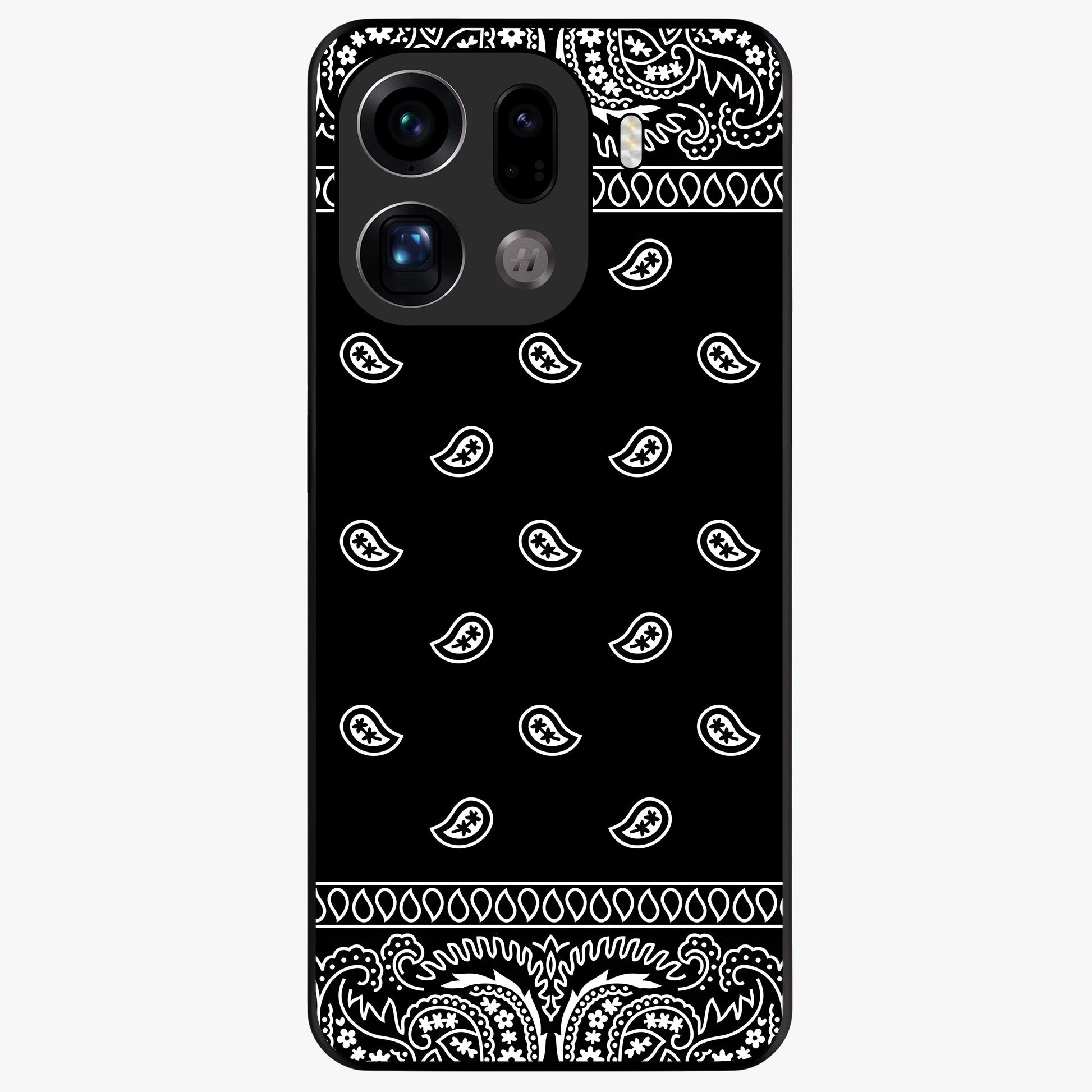 Retro Rebel Threads Glass Case showing flat back view with vintage street style artwork and glossy glass finish.