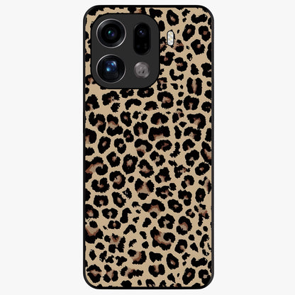 Savage Chic Pattern Glass Case showing flat back view with stylish patterned artwork and glossy glass finish.