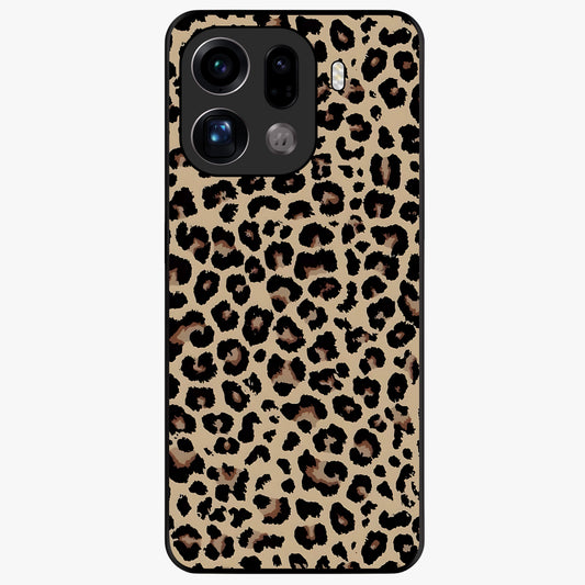 Savage Chic Pattern Glass Case showing flat back view with stylish patterned artwork and glossy glass finish.