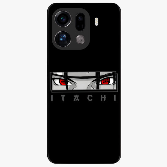Scarlet Gaze Dominance Glass Case showing flat back view with striking red themed artwork and glossy glass finish.
