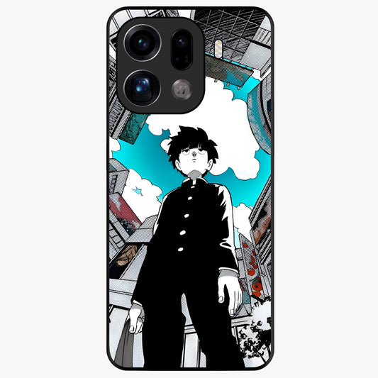 Silent Psychic Awakening Glass Case showing flat back view with mystical psychic themed artwork and glossy glass finish.