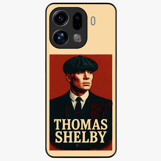 Vintage Mafia Authority Glass Case showing flat back view with bold vintage mafia inspired artwork and glossy glass finish.