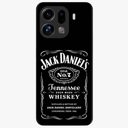 Vintage Whiskey Heritage Glass Case showing flat back view with classic whiskey inspired artwork and glossy glass finish.