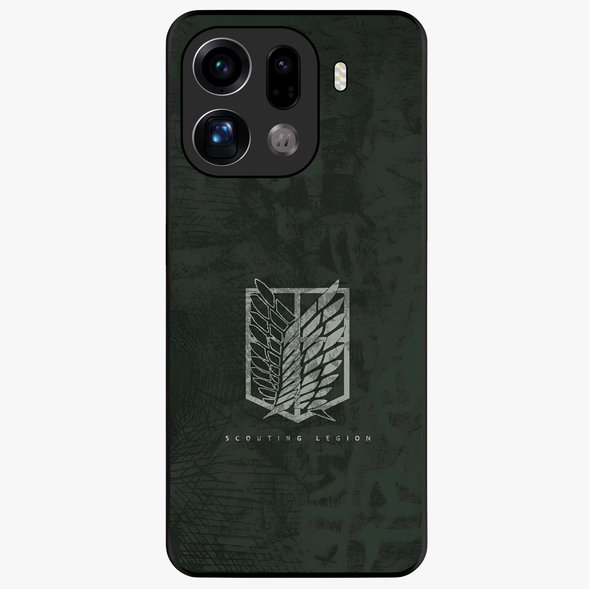 Wings Of Freedom Glass Case showing flat back view with symbolic wings artwork and glossy glass finish.