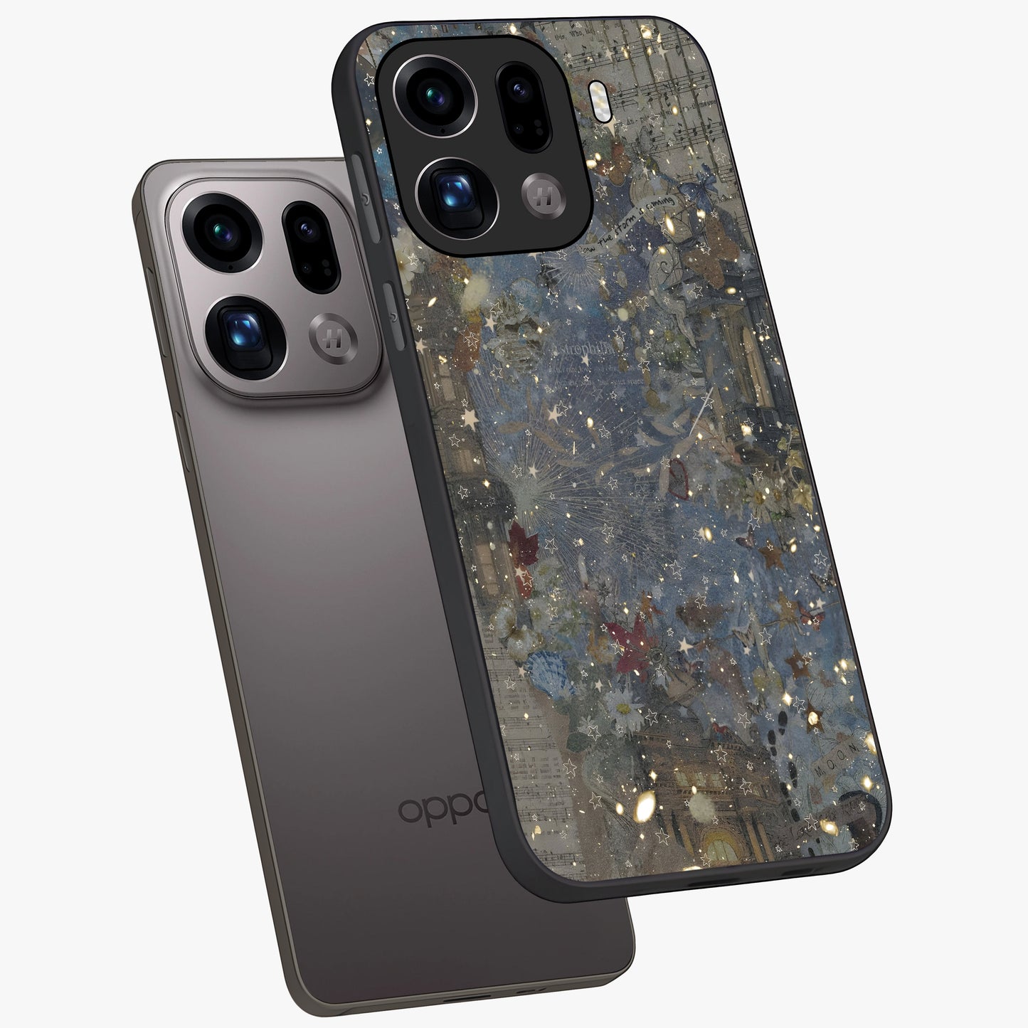 Aesthetic Astrolophia Glass Case displayed in angled mockup highlighting artistic aesthetic elements and smooth glass surface.