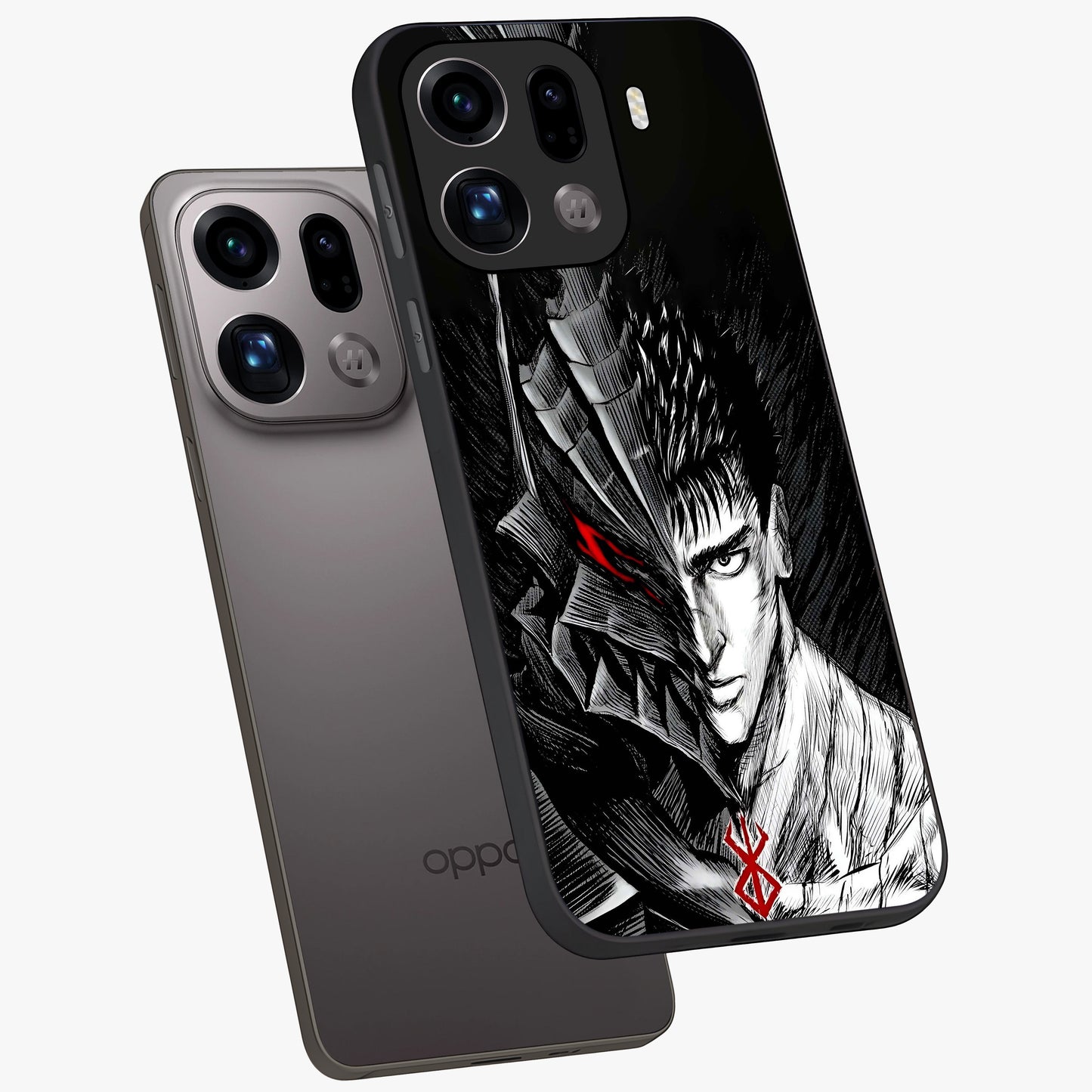 Berserker Blood Oath Glass Case displayed in angled mockup highlighting dark fantasy graphic design and powerful theme.